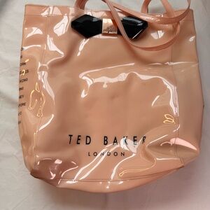 Ted Baker Glossy Baby Pink Tote Bag